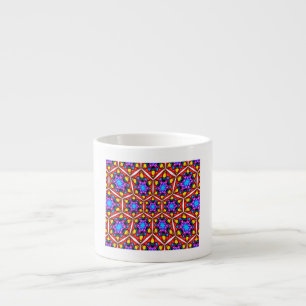 Elegant Abstract Floral Pattern Espresso Cup