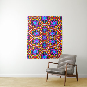 Elegant Abstract Floral Pattern Tapestry