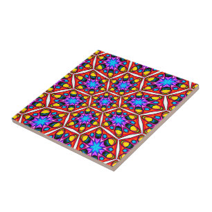 Elegant Abstract Floral Pattern Tile