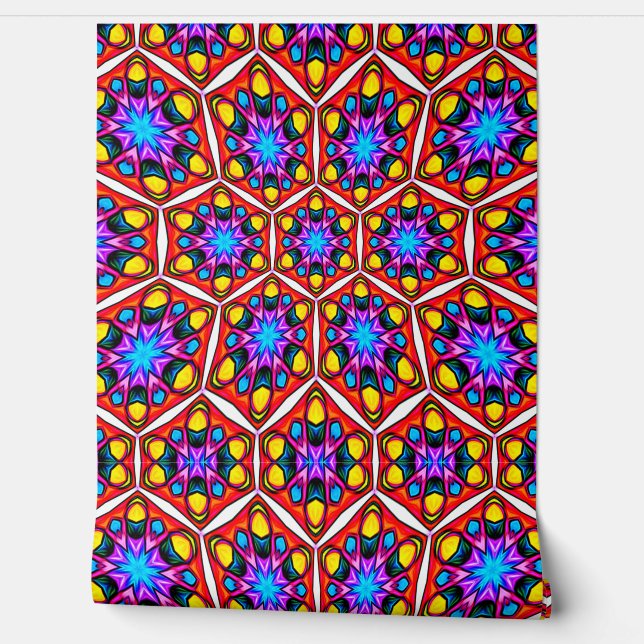 Elegant Abstract Floral Pattern Wallpaper (Unrolling)
