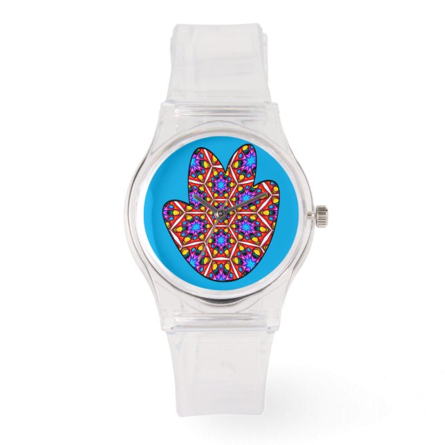 Elegant Abstract Floral Pattern Watch (Front)