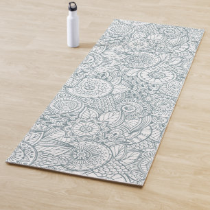 Elegant Abstract Floral Tribal Pattern   Yoga Mat