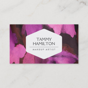 Elegant Abstract Florals Makeup Artist Beauty Business Card