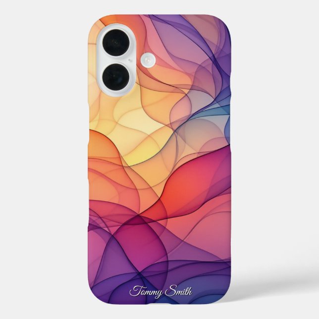 Elegant Abstract Flow Phone Case – Soft & Dreamy (Back)