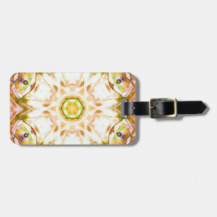 elegant abstract flower design pattern chic yoga luggage tag