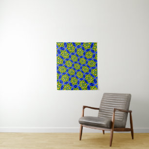 Elegant Abstract Flowers Pattern Tapestry
