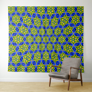 Elegant Abstract Flowers Pattern Tapestry