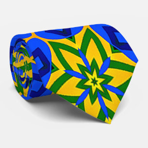 Elegant Abstract Flowers Pattern Tie