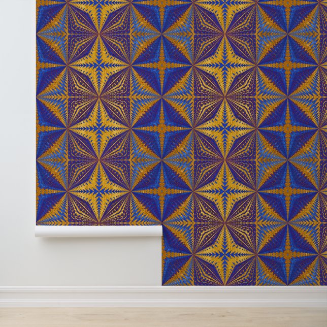  Elegant Abstract Geometric Modern Purple And Gold Wallpaper (Application)