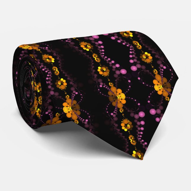 Elegant Abstract Geometry  Neck Tie (Rolled)
