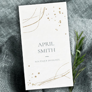 Elegant Abstract Glitter Ivory Gold Watercolor Napkin