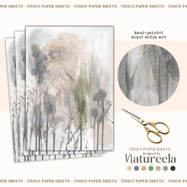 Elegant Abstract Gray Decoupage Tissue Paper (Creator Uploaded)
