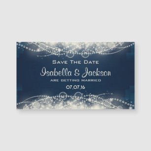 Elegant Abstract Lace and Pearls Save The Date