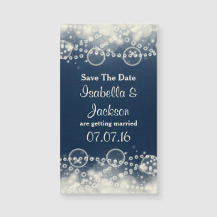 Elegant Abstract Lace and Pearls Save The Date