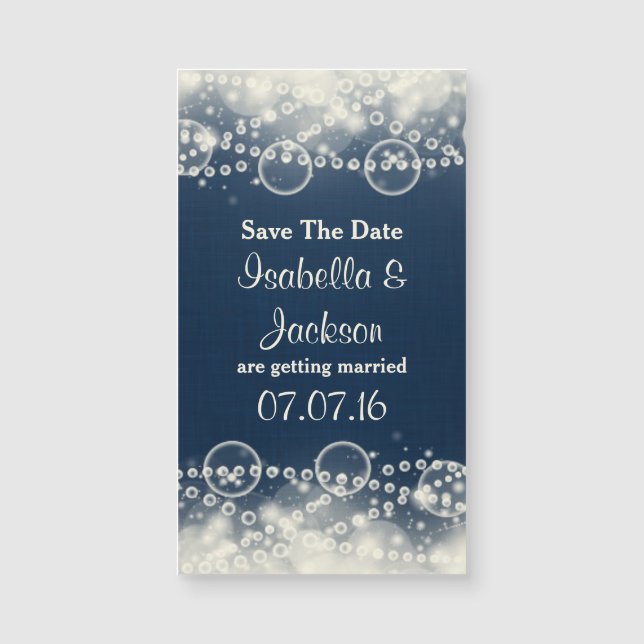 Elegant Abstract Lace and Pearls Save The Date (Front)