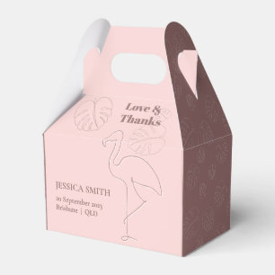 Elegant Abstract Lets Flamingle Favor Box