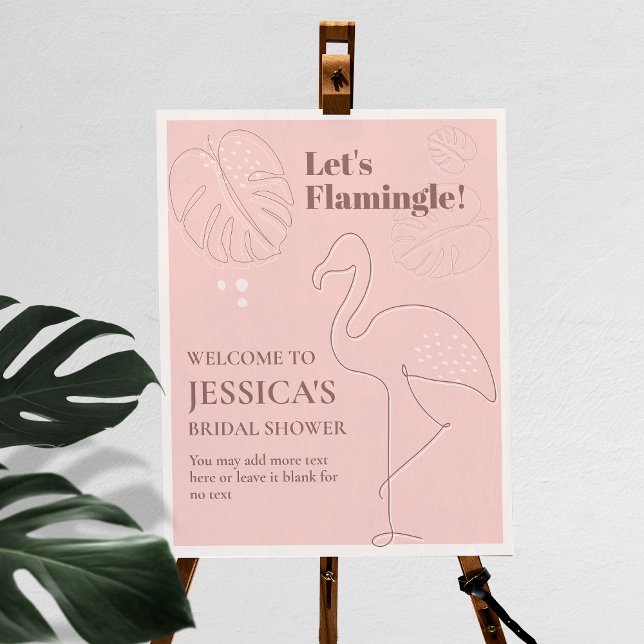 Elegant Abstract Lets Flamingle  Poster (Creator Uploaded)
