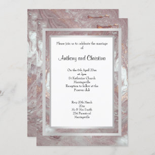 ELEGANT ABSTRACT MARBLE WEDDING INVITATION