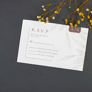 Elegant Abstract Minimalist RSVP Card