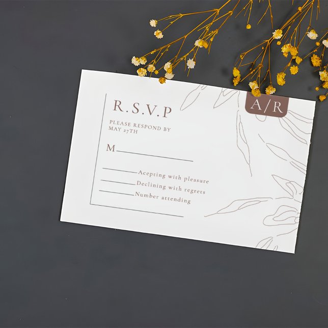 Elegant Abstract Minimalist RSVP Card (Creator Uploaded)