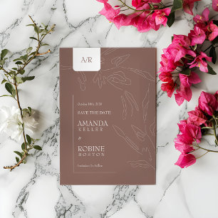 Elegant Abstract Minimalist Wedding Save The Date