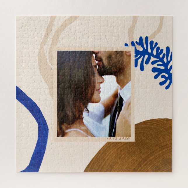 Elegant Abstract Modern Art Personalized Photo Jigsaw Puzzle (Vertical)