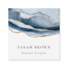 Elegant Abstract Navy Blue Agate Gold Watercolor