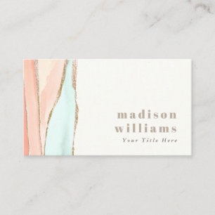 Elegant Abstract Painted Watercolors Business Card