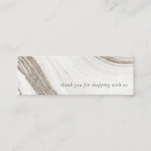 Elegant Abstract Pale Gold Marble Agate Mini Business Card