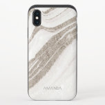 Elegant Abstract Pale Gold Marble Agate  iPhone XS Slider Case<br><div class="desc">For any further customisation or any other matching items,  please feel free to contact me at yellowfebstudio@gmail.com</div>