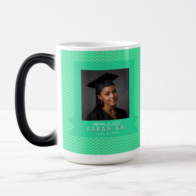 Elegant Abstract Pattern Graduation Gift Magic Mug (Left)