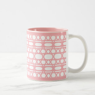 Elegant Abstract Pink Pattern Two-Tone Coffee Mug