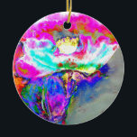 Elegant abstract pink retro floral poppy ceramic ornament<br><div class="desc">Elegant abstract pink retro floral poppy</div>