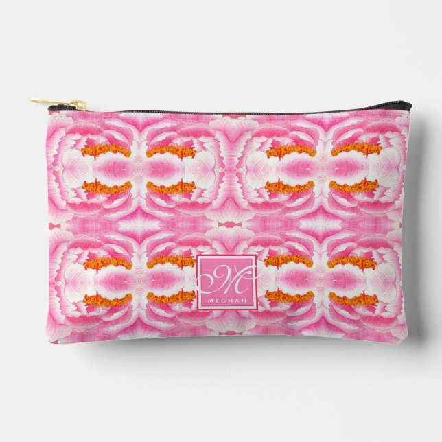 Elegant Abstract Pink 'Tie Dye' Pattern Accessory Pouch (Front)