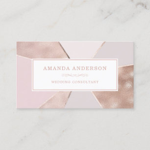 Elegant Abstract Rose Gold Foil Business Card