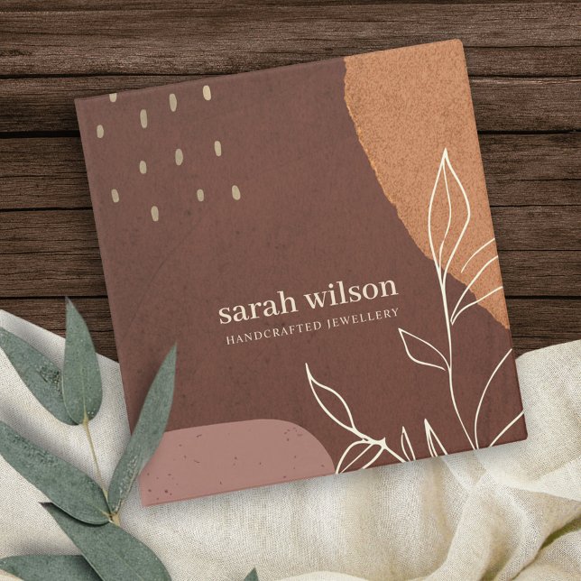 Elegant Abstract Rust Brown Orange Leafy Foliage Binder (Creator Uploaded)