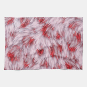 Elegant Abstract Soft Fluffy Fur Pattern Kitchen Towel