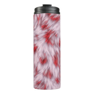 Elegant Abstract Soft Fluffy Fur Pattern Thermal Tumbler