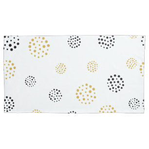 Elegant abstract starburst dots pattern pillowcase