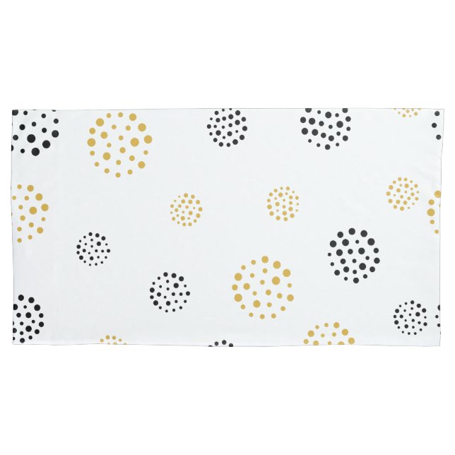 Elegant abstract starburst dots pattern pillowcase (Front)