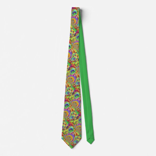 Elegant abstract sunflowers tie (Front)