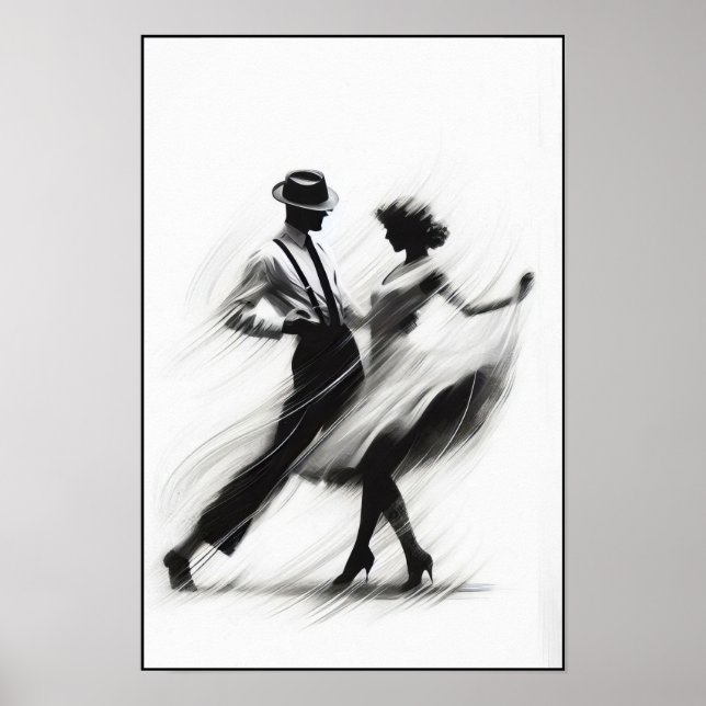 Elegant Abstract Swing Dance  Poster (Front)