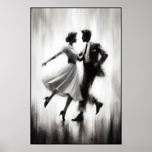 Elegant Abstract Swing Dance  Poster (Front)