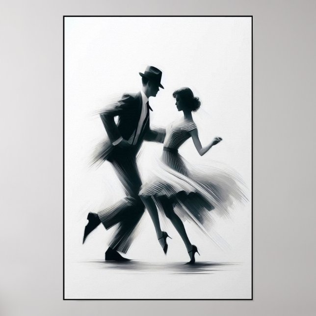 Elegant Abstract Swing Dance  Poster (Front)