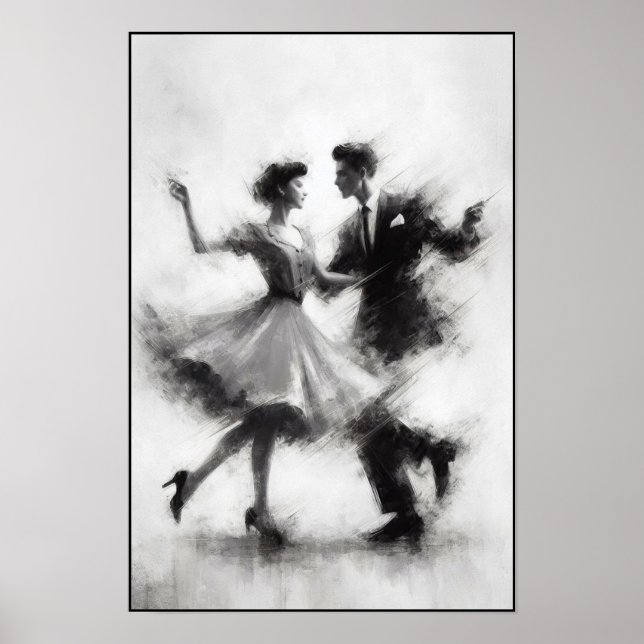 Elegant Abstract Swing Dance  Poster (Front)