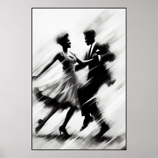Elegant Abstract Swing Dance  Poster (Front)
