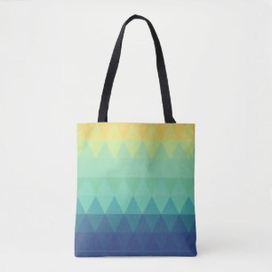 Elegant abstract triangle ombre Pattern Tote Bag