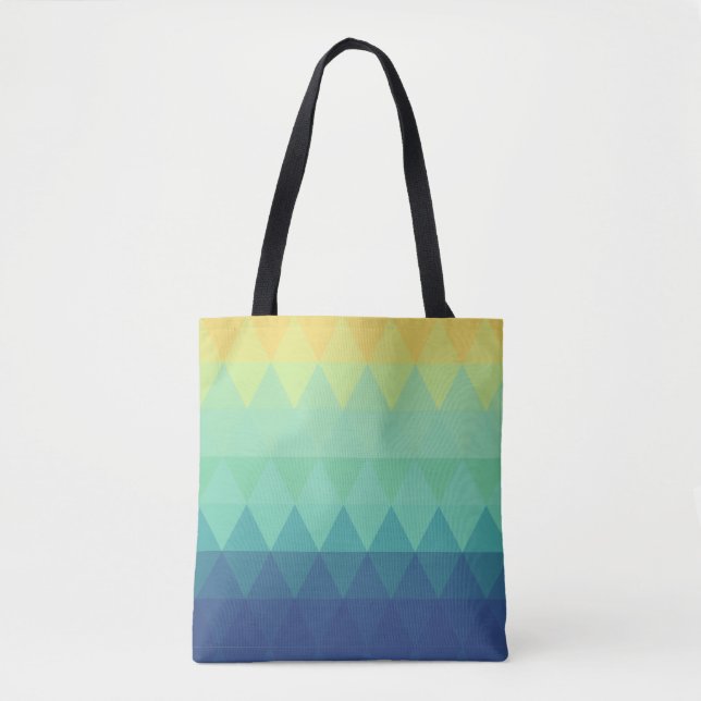 Elegant abstract triangle ombre Pattern Tote Bag (Front)