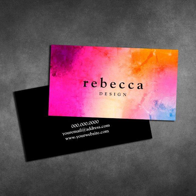 Elegant abstract vibrant colourful graphic design business card (Creator Uploaded)
