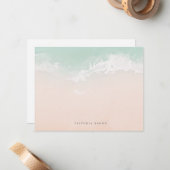 Elegant abstract wave Personalized Stationery Card (Front/Back In Situ)